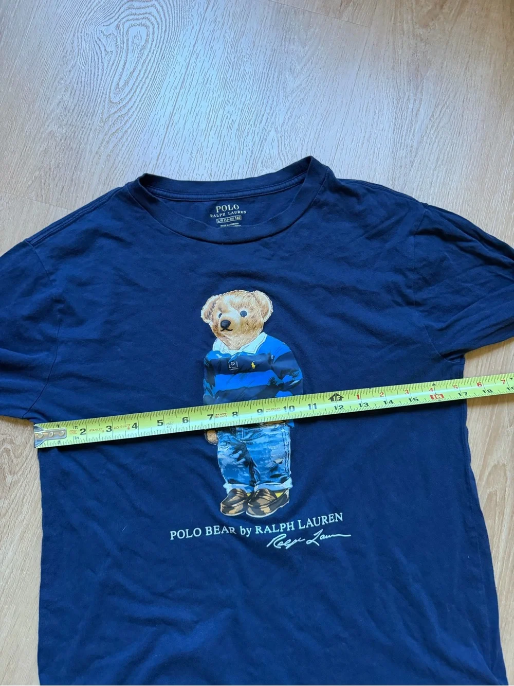 Ralph Lauren Navy Polo Bear Long Sleeve Tee